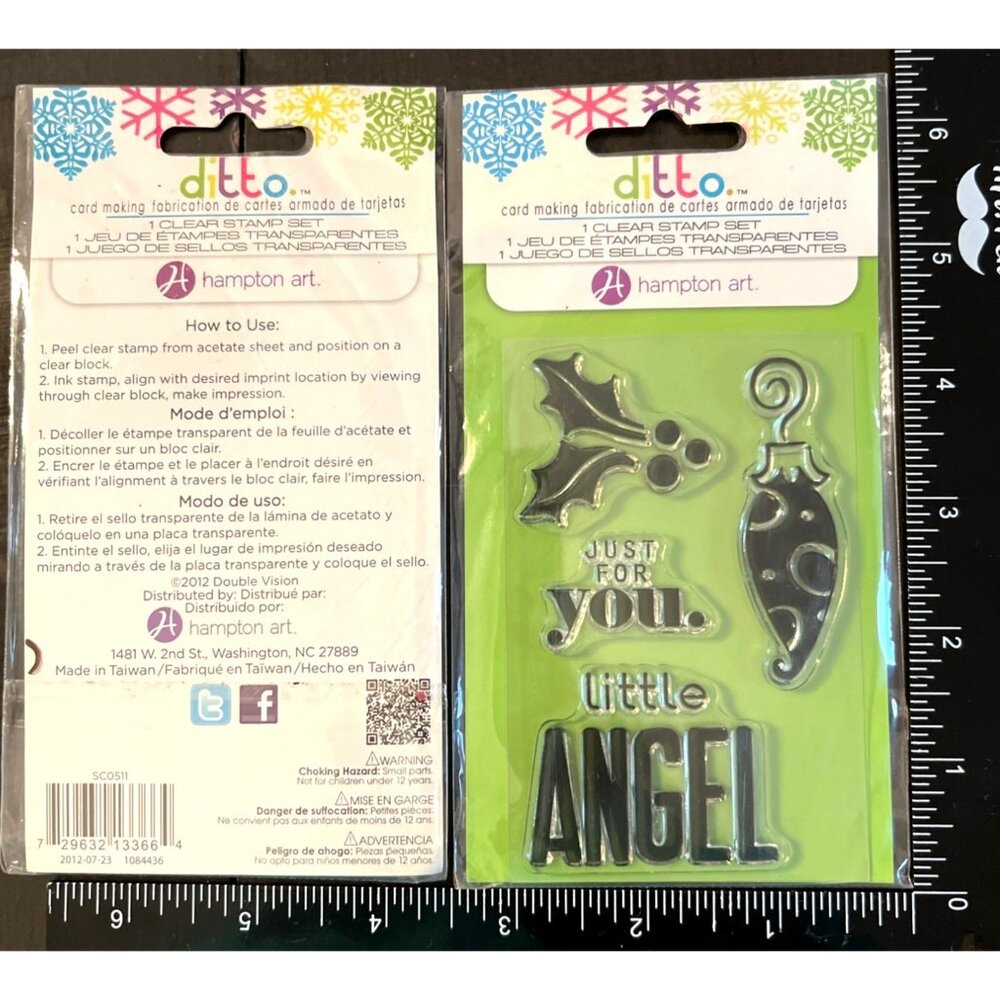 Hampton Art Ditto Clear Stamp Set "Just For You Little Angel" SC0511
